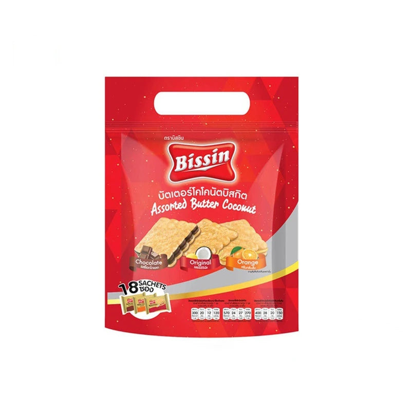 Bissin Butter Coconut Mixed Flavors Pack Of 18 Sachets 252g