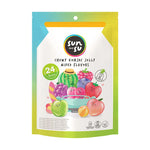 Sunsu Jelly Mixed Flavor 384g, colorful assorted fruit jelly snacks in a clear plastic bag, perfect for snacking and confectionery.