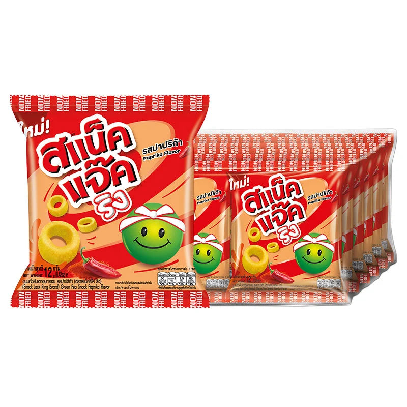 SNACK JACK Ring Green Pea Snack Paprika 12g x12