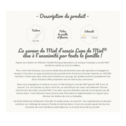 Lune DE Miel Acacia Honey Pure And Natural From Hungarian