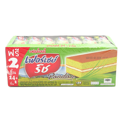 Fershay Richs Pandan Flavored Layer Cake Filled With Cream 15g
