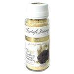 Jar of Tartufi Jimmy truffle cheese spice from Tartufi Jimmy brand, showcasing the flavorful truffle seasoning in a clear container.