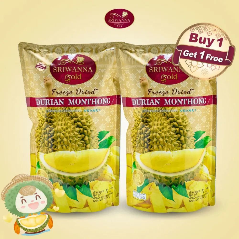 Sriwanna Gold Freeze Dried Durian Monthong GW 210g
