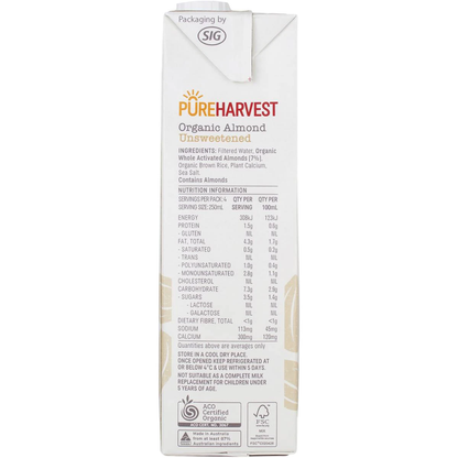 Pureharvest Organic Unsweetened Almond Milk