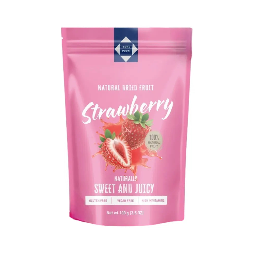 THONG POON Dried Strawberries 100g