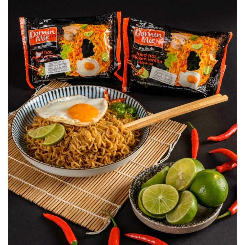 Domin Mie Fried Instant Noodles Hot Chicken Lemon