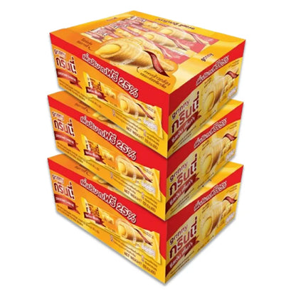 GRINNY CHEDDAR CHEESE COATED SNACK FILLED WITH CHEDDAR CHEESE