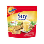 Ovaltine Nature Soy drink in a glass, showing the creamy soy beverage with a smooth texture and natural appearance.