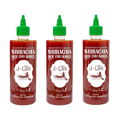 J-lek Sriracha Chili Sauce Spicy Formula Pack Of 3 Bottles 260g