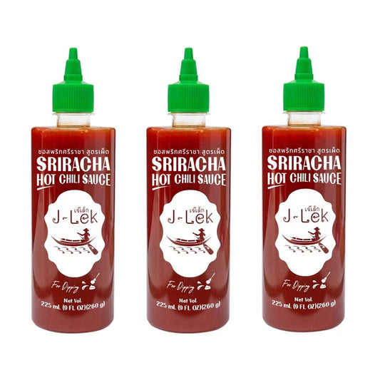 J-lek Sriracha Chili Sauce Spicy Formula Pack Of 3 Bottles 260g