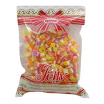 Queen Jelly Mini Sandwich snack, 450g box of dry grocery confectionery with colorful jelly-filled sandwich cookies.