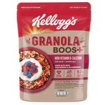 Kellogg's Granola Boost Hi Vitamin Calcium grocery package with colorful branding and visible granola clusters.