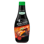Develey BBQ sauce bottle for dry grocery, with label and cap, shown on a plain background.