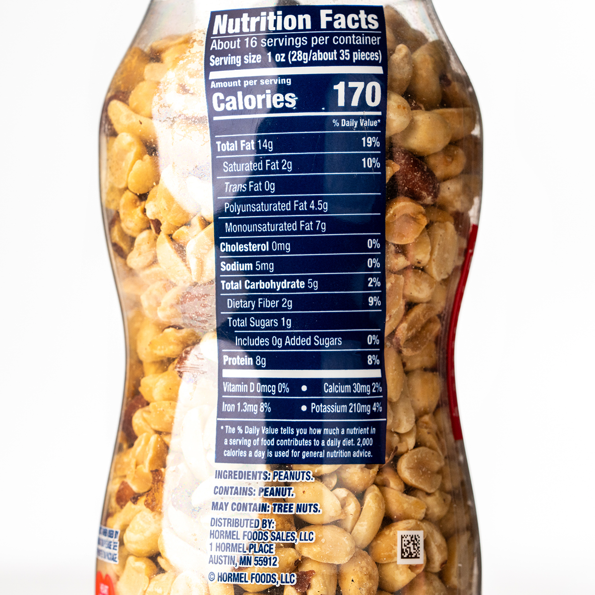 Planters Peanuts Dry Roasted Unsalted