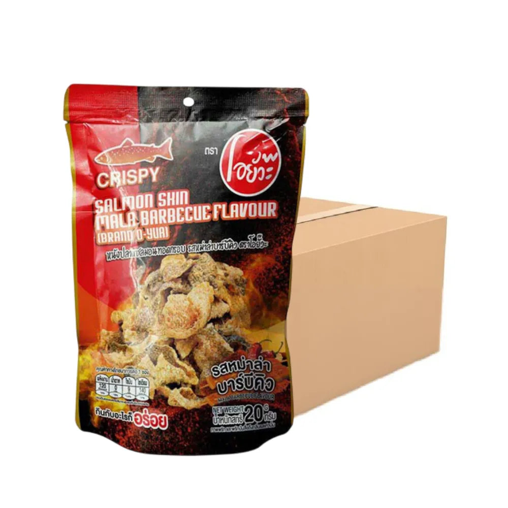 O-YUA Fish Skin Crispy Salmon Mala BBQ Flavor . Crispy Salmon