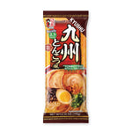 Itsuki Kyushu Tonkotsu Ramen dry grocery package with noodles and broth seasoning in clear packaging.