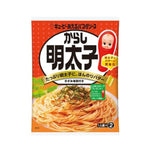 Kewpie Spicy Mentaiko Pasta Sauce 46g, Japanese dry grocery condiment with spicy cod roe flavor, in a small jar.