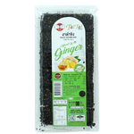 Tai Tai black sesame bar with ginger, a bakery treat featuring black sesame seeds and ginger pieces in a rectangular bar.