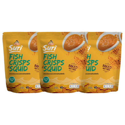 CHAOLAY Fish Crisps With Squid (salted Egg) 40g x3