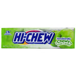 Morinaga Hi Chew Apple confectionery snack showing colorful chewy apple-flavored candies in bright packaging.
