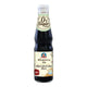 DEKSOMBOON Keto Black Sweet Soy Sauce 330g bottle, close-up showing dark soy sauce liquid in a clear glass container.