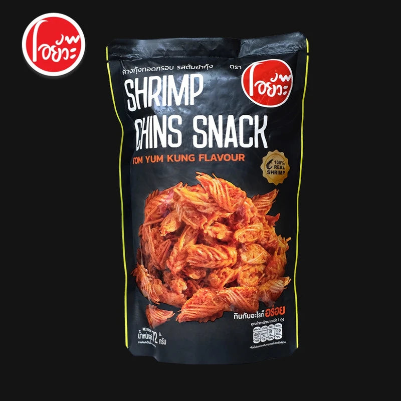 O-yua Crispy Fried Shrimp Chins Tom Yum Kung Flavor Snack 72g