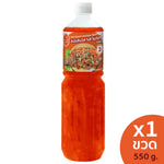J-LEK Three-flavor Fish Sauce 550g bottle, traditional dry grocery condiment with clear label and cap in a close-up image.