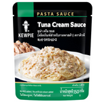 Kewpie Pasta Tuna Cream Sauce in a jar, creamy tuna and pasta sauce with a smooth texture, perfect for quick meals.