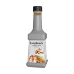 LongBeach caramel sauce bottle from dry grocery, showcasing rich caramel color and branding on the label.