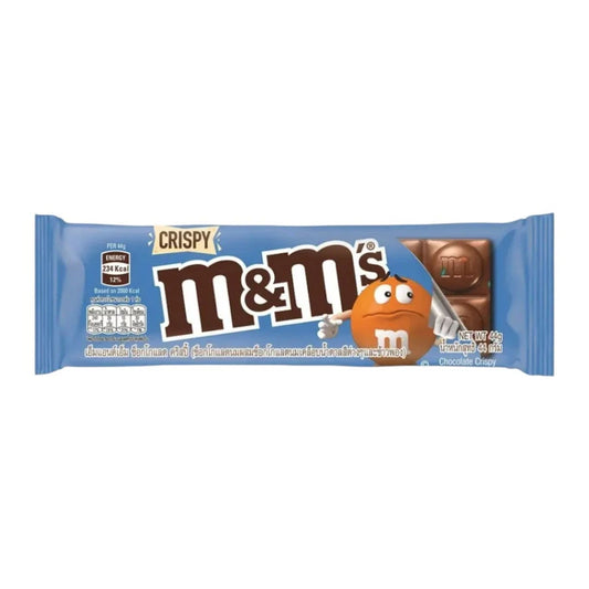 M&M S Crispy Chocolate Bar Filled With Puffed Rice 44g