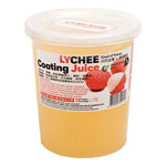 Chuan Dai Lychee Pop Jelly 1kg in a clear plastic container, dry grocery product with vibrant lychee flavor and colorful packaging.