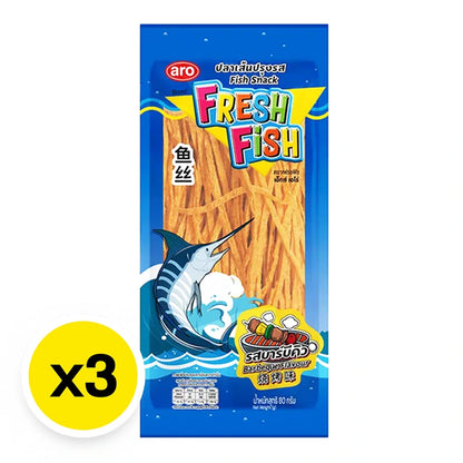 ARO Fish Snack BBQ 80g x3