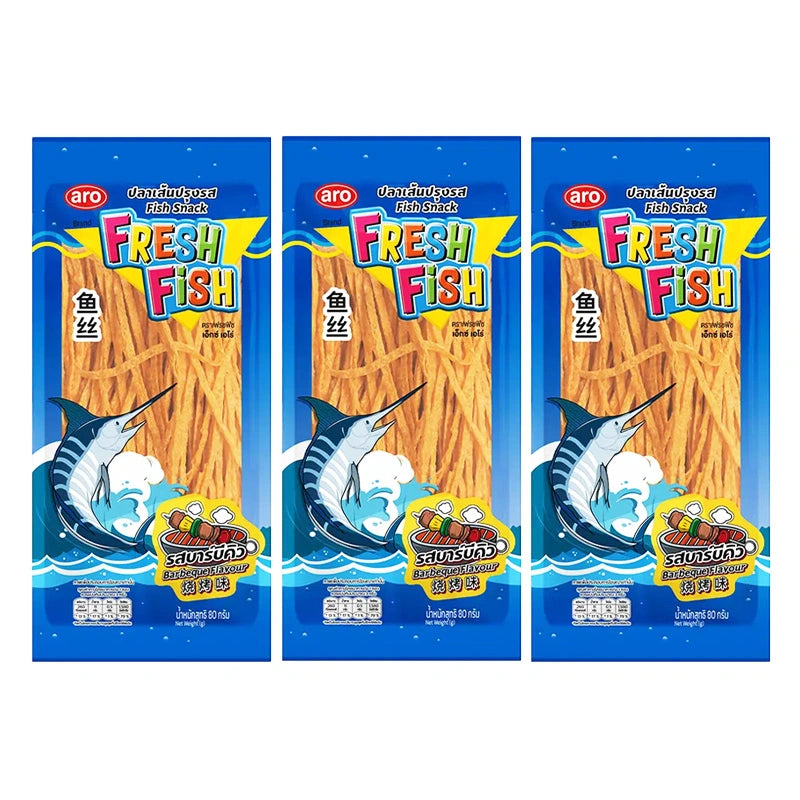 ARO Fish Snack BBQ 80g x3