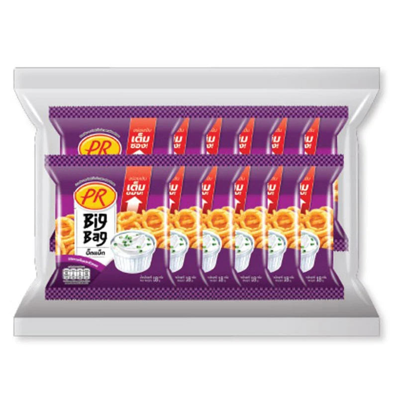 PR Big Bag Rice Cracker Sour Cream And Onion Flavor 18g x12