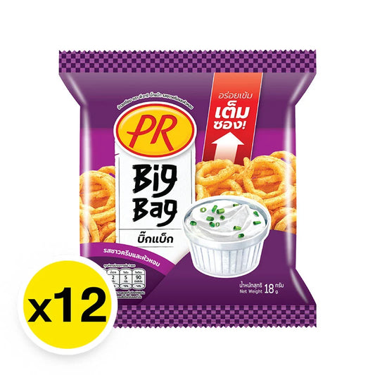 PR Big Bag Rice Cracker Sour Cream And Onion Flavor 18g x12