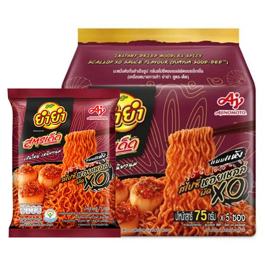 YUMYUM Soodded Instant Dried Noodles Spicy Scallop XO 5 Pcs 75g