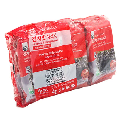 Bandaran Seasoned Seaweed Kimchi Flavor 4g