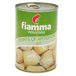 Fiamma Vesuviana Hearts of Artichoke in 400g jar, dry grocery product with preserved artichoke hearts and natural texture.
