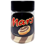 Mars Bread Spread jar with label, creamy chocolate spread for bread and snacks, branded by Mars in a grocery product image.