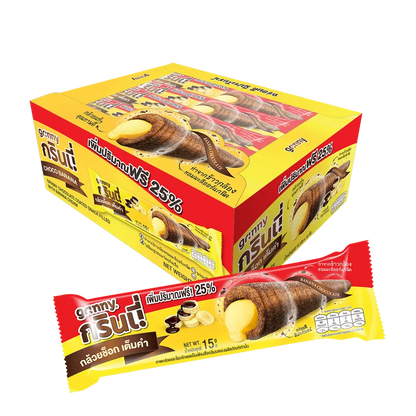 Grinny Chocolate Coated Snack Filled With Banana Cream 15g x3
