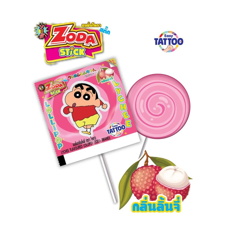 Zoda Lollipop Stick X Crayon Shin Chan Lychee Flavor 50 Sticks