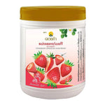 DOI Kham Strawberry Spread jar showing red strawberry jam with a white lid, labeled "DOI KHAM" in a dry grocery product image.