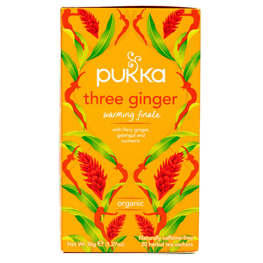 Pukka Three Ginger Tea Bags X 20 Caffeine Free