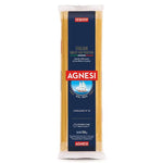 Dry Agnesi Linguine No.10 pasta in a 500g package, showcasing long, thin Italian pasta strands suitable for various dishes.