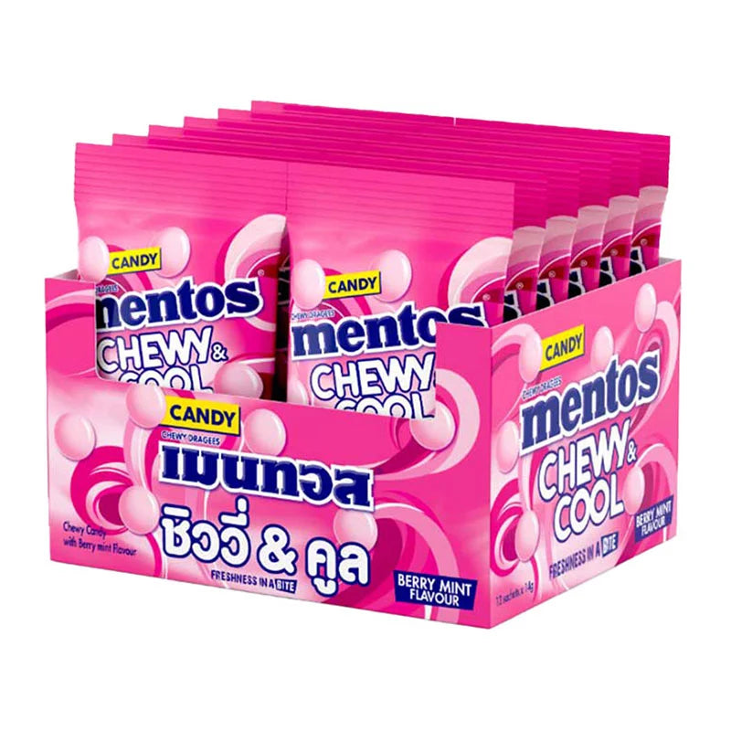 MENTOS Chewy Cool Berry Mint 12 Pcs 14g