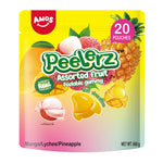 Amos Peelerz Gummy Assorted Fruit snacks in a 608g bag, colorful chewy candies from the dry grocery and confectionery category.