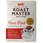 Ucc Roast Master Drip Coffee House Blend in a brewed coffee cup with a spoon, showcasing the rich, dark coffee aroma and texture.