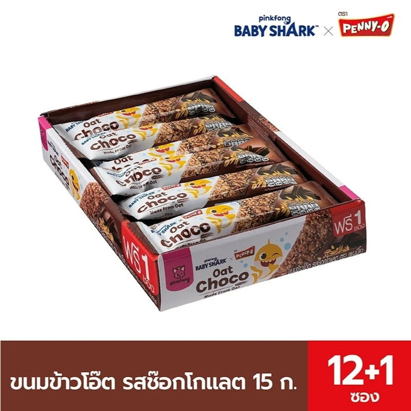 Pennyo Oatmeal Snacks Baby Shark Chocolate Flavor 15g x3