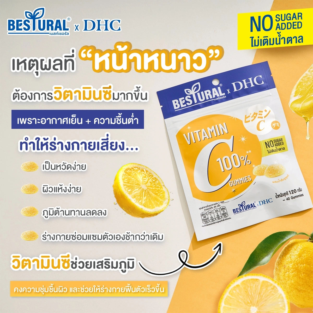 Bestural X DHC Gummy Jelly Yuzu Orange Juice 120g x2