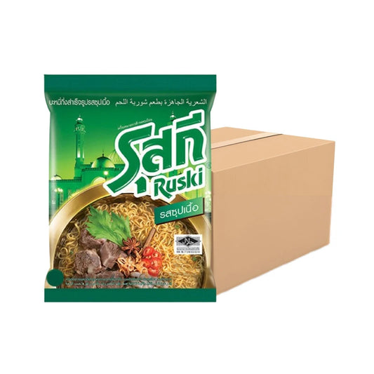RUSKI Beef Soup Flavored Noodles Box Of 30 Packets